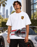 DERANCE Men's 240 GSM Pure Cotton Oversized Graphic T-Shirt